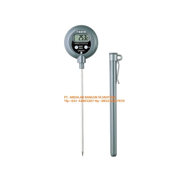 SK Sato Cat. 1747-50 Waterproof Digital Thermometer Model ; PC-9215I