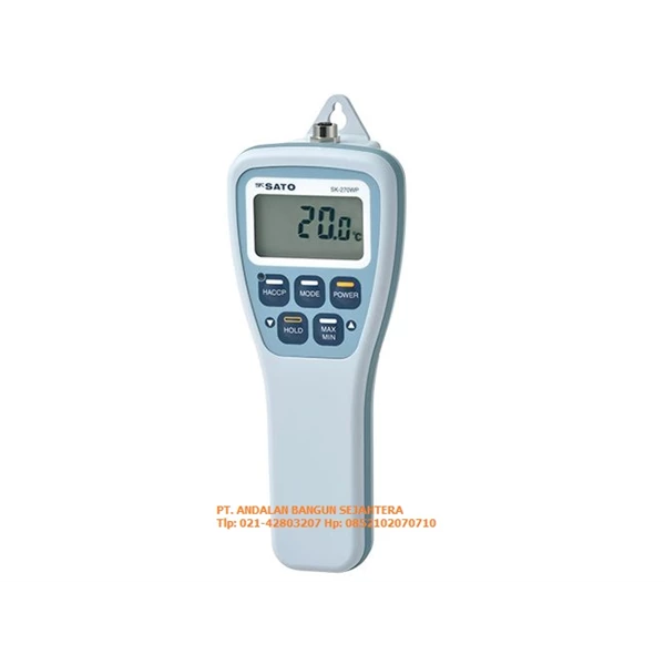 SK Sato Cat.8078-22 Waterproof Digital Thermometer without Hole for Wall Mount without Probe Type: SK-270WP