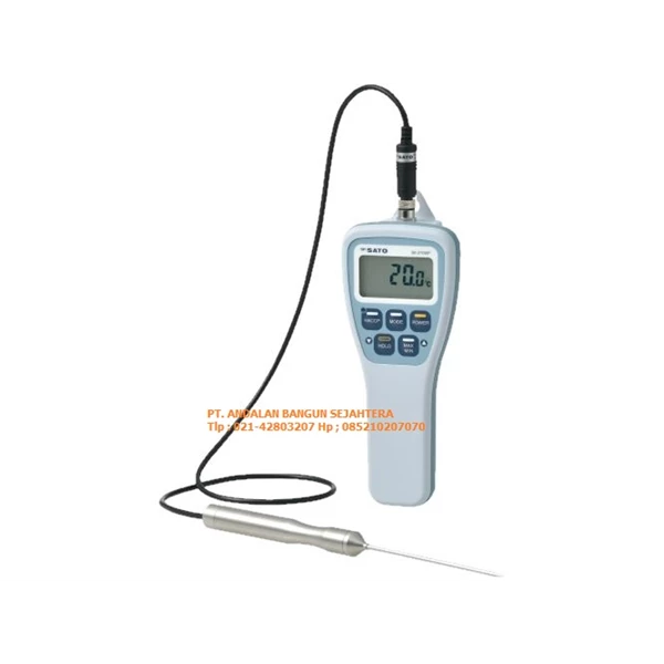 SK Sato Cat. 8078-40 Waterproof Digital Thermometer without Hole for Wall Mount Type :SK-270WP-K + S270WP-01