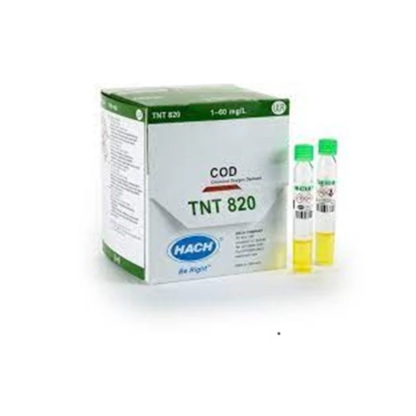 HACH TNT 820 Chemical Oxygen Demand (COD) TNTplus Vial Test ULR (1-60 mg/L COD) 25 Tests