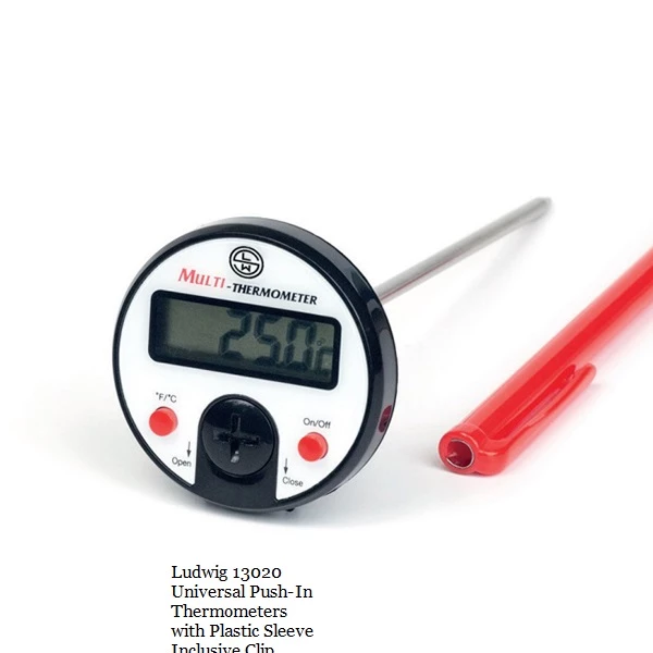 Ludwig 13020 Universal Push-In Thermometers with Plastic Sleeve Inclusive Clipindonesia
