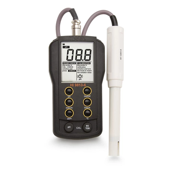 HANNA Portable pH Temperature Meter with CAL Check HI98136