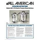 ALL AMERICAN AUTOCLAVE  MODEL 50X  AND  75X 2