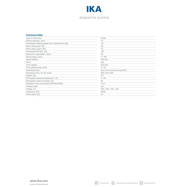 Shaker KS 260 Basic IKA