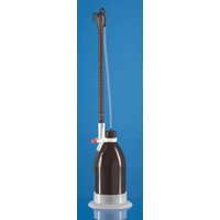 Brand Automatic burette Schilling pattern SILBERBrand amber class B with reservoir bottle (brown)
