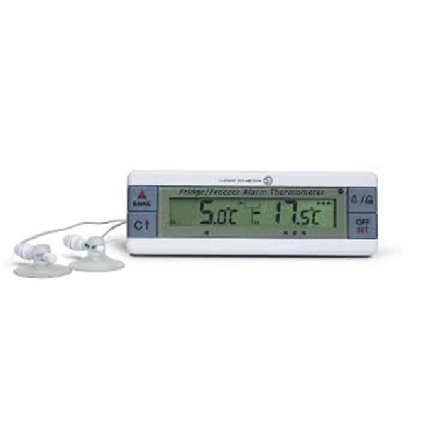 DIGITAL Thermometer FOR SIMULTANEOUS MONITORING OF FREEZERS AND REFRIGERATORS WITH DATE/TIME SETTING TYPE 13050