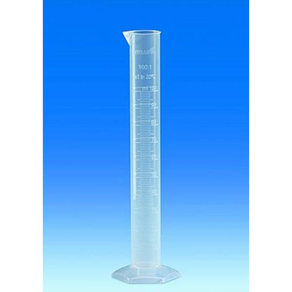 Graduated cylinders PP Class B tall shape with a raised scale Vitlab